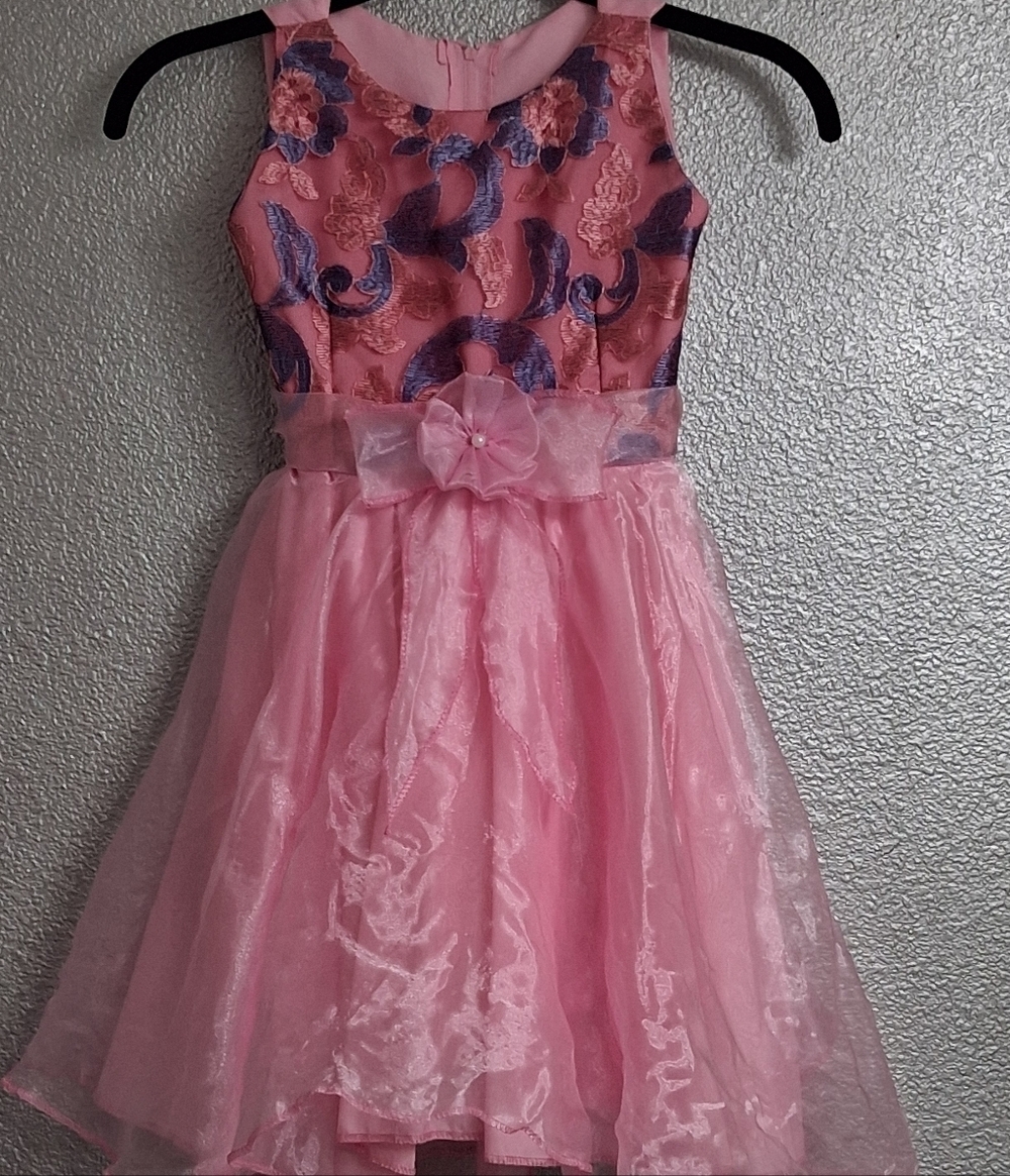 Girl's Formal Pink and Blue Party Dress. 18